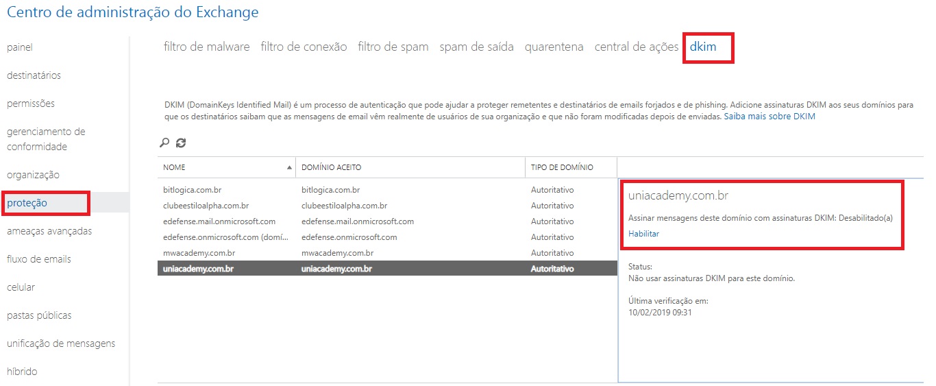 Como habilitar o DKIM no Office 365 - Wellington Agápto