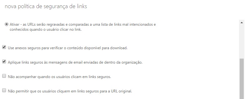 Como habilitar o Link seguro do Office ATP no Microsoft 365 999