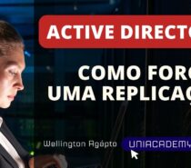 Como forçar a replicação entre Controladores de Domínio usando Linha de Comando Opa! Tudo certo? Wellington Agápto por aqui. Hoje eu trouxe para vocês o artigo “Como forçar a replicação entre Controladores de Domínio usando Linha de Comando”. Acesse o site da Uni Academy (https://uniacademy.com.br/) e conheça todos os meus cursos. Não esqueça de me seguir no Instagram, conhecer meu Site, se inscrever no meu Canal do Youtube, deixar o seu like e compartilhar esse artigo, para fortalecermos a nossa comunidade. Um grande abraço e boa leitura. Como forçar a replicação entre Controladores de Domínio usando Linha de Comando A replicação entre controladores de domínio é um processo essencial para garantir a consistência das informações em uma rede Active Directory distribuída. Em alguns casos, pode ser necessário forçar essa replicação para garantir que todas as alterações sejam aplicadas imediatamente, sem depender dos intervalos de sincronização automática. Isso pode ser feito por meio do utilitário de linha de comando repadmin. A seguir, veremos diferentes formas de realizar essa tarefa, bem como os principais sinalizadores utilizados para otimizar a operação. 1. Forçando a Replicação em Todos os Sites Neste primeiro exemplo, executaremos uma replicação pull, onde o controlador de domínio solicita alterações dos demais DCs. Isso garante que as informações mais recentes sejam obtidas de maneira forçada. Passos para Forçar a Replicação Acesse um controlador de domínio. Abra o Prompt de Comando como administrador. Digite e execute o seguinte comando: repadmin /syncall /A /e Para verificar se a replicação foi concluída corretamente, utilize: repadmin /showrepl Os principais sinalizadores utilizados nesse comando são: /A – Replica todas as partições do Active Directory. /e – Garante que a sincronização aconteça em todos os sites da empresa. 2. Enviando Alterações para Outros Controladores de Domínio Se em vez de apenas puxar as alterações dos outros controladores de domínio, for necessário enviar as modificações feitas em um controlador para os demais, um outro comando pode ser utilizado. Procedimento para Envio de Alterações Acesse o DC de origem. Abra o Prompt de Comando como administrador. Execute o seguinte comando: repadmin /syncall /A /e /P Neste caso, o controlador de domínio em que o comando for executado enviará suas alterações para os outros DCs. Entendendo os Parâmetros /A – Sincroniza todas as partições do AD. /e – Replica em todos os sites da empresa. /P – Envia as alterações para outros DCs, garantindo que as mudanças se propaguem de forma ativa. Podemos verificar a direção da replicação analisando os campos "From" e "To" no resultado do comando. Isso ajudará a confirmar que as informações foram propagadas corretamente. 3. Sincronizando Um Controlador de Domínio Específico Em algumas situações, pode ser necessário sincronizar apenas um controlador de domínio específico com outro, sem afetar toda a estrutura. Como Executar a Sincronização entre Dois DCs Específicos Acesse o controlador de domínio que precisa ser atualizado. Abra o Prompt de Comando como administrador. Execute o seguinte comando para puxar as alterações do outro controlador de domínio: repadmin /syncall DC2 /A Se desejar enviar as alterações do DC atual para o DC2, utilize o seguinte comando: repadmin /syncall DC2 /A /P Com isso, garantimos que as informações do controlador de domínio fonte sejam propagadas corretamente para o destino desejado. 4. Lista de Sinalizadores do Comando Repadmin /syncall Abaixo está a lista completa dos sinalizadores que podem ser utilizados com o comando repadmin /syncall, permitindo um controle mais refinado da replicação: /a – Interrompe o comando caso algum servidor esteja indisponível. /A – Sincroniza todas as partições do controlador de domínio. /d – Exibe os nomes distintos dos servidores nas mensagens. /e – Sincroniza controladores de domínio em todos os sites. /h – Mostra a ajuda do comando. /i – Faz a iteração indefinida do comando. /I – Executa repadmin /showrepl ao invés da sincronização. /j – Sincroniza apenas os servidores adjacentes. /p – Pausa após cada mensagem, permitindo interrupção manual. /P – Envia alterações do controlador de domínio fonte para os demais. /q – Modo silencioso, ocultando mensagens de callback. /Q – Relata apenas erros críticos. /s – Não sincroniza. /S – Ignora verificação de resposta inicial do servidor. A ferramenta repadmin é essencial para administração de um ambiente Active Directory, permitindo que a replicação entre controladores de domínio seja gerenciada de maneira eficiente. O uso dos comandos apresentados possibilita tanto a sincronização forçada de todos os controladores quanto a replicação entre servidores específicos, garantindo maior flexibilidade e controle sobre a propagação das informações. E aí! Curtiu esse artigo? Então não esquece de comentar, deixar o seu like, e compartilhar em suas redes sociais. Acesso Black! Todos os meus Cursos em um único lugar. Clique AQUI e se torne um aluno Black. Certificação em 4 Semanas Escolha umas das certificações a seguir e seja aprovado em até 4 semanas: Comunicação e Oratória para o mundo corporativo CompTia Security + AZ-305: Designing Microsoft Azure Infrastructure Solutions SC-100: Microsoft Cybersecurity Architect AWS Certified Cloud Practitioner AZ-900: Fundamentos do Microsoft Azure AZ-104: Administrador do Microsoft Azure AZ-500: Segurança no Azure MS-900: Fundamentos do Microsoft 365 MS-102: Administrador do Microsoft 365 MD-102: Microsoft 365 Endpoint Administrator MS-700: Administrador do Microsoft Teams SC-900: Segurança no Microsoft 365 SC-300: Administrador de Acesso e Identidade da Microsoft Clique AQUI e garanta a sua Vaga!