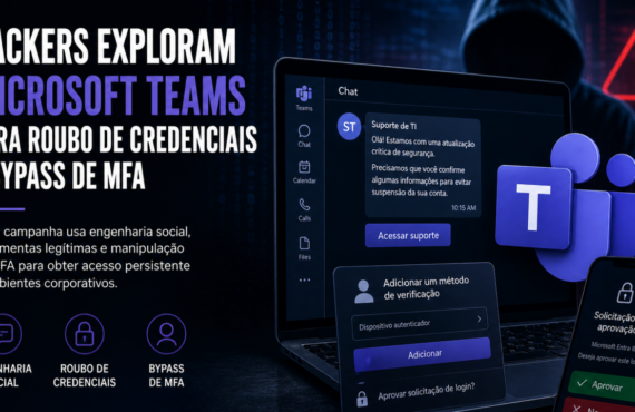 Hackers exploram Microsoft Teams para roubo de credenciais e bypass de MFA em nova campanha sofisticada