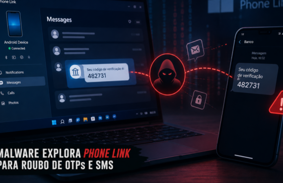 Malware explora Microsoft Phone Link para roubo de códigos OTP e mensagens SMS